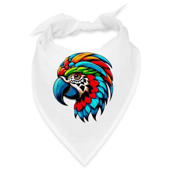 Harlekin Papagei - Bandana - Weiß - Vorne