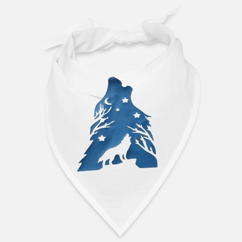 loup hurle nuit Bandana