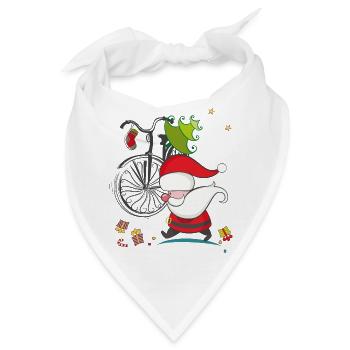 Weihnachtsmann im Stress - Bandana - Weiß - Vorne