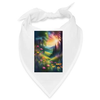Wunderbares Waldgrafikdesign - Bandana - Weiß - Vorne