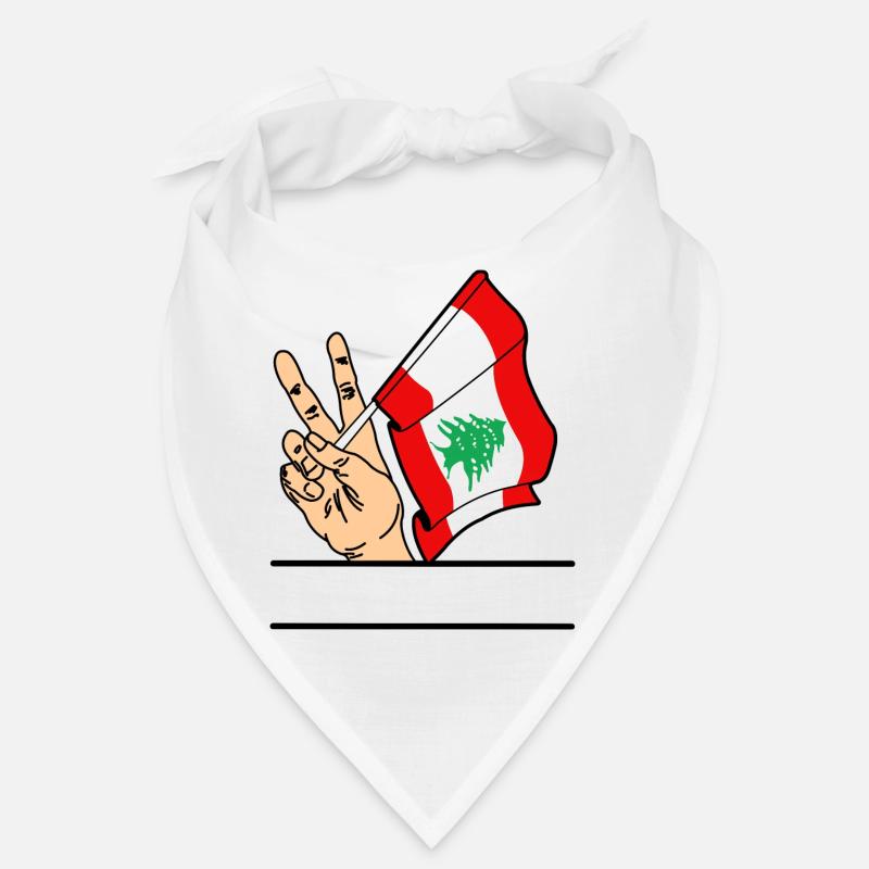 Drapeau Liban paix signe texte espace Bandana