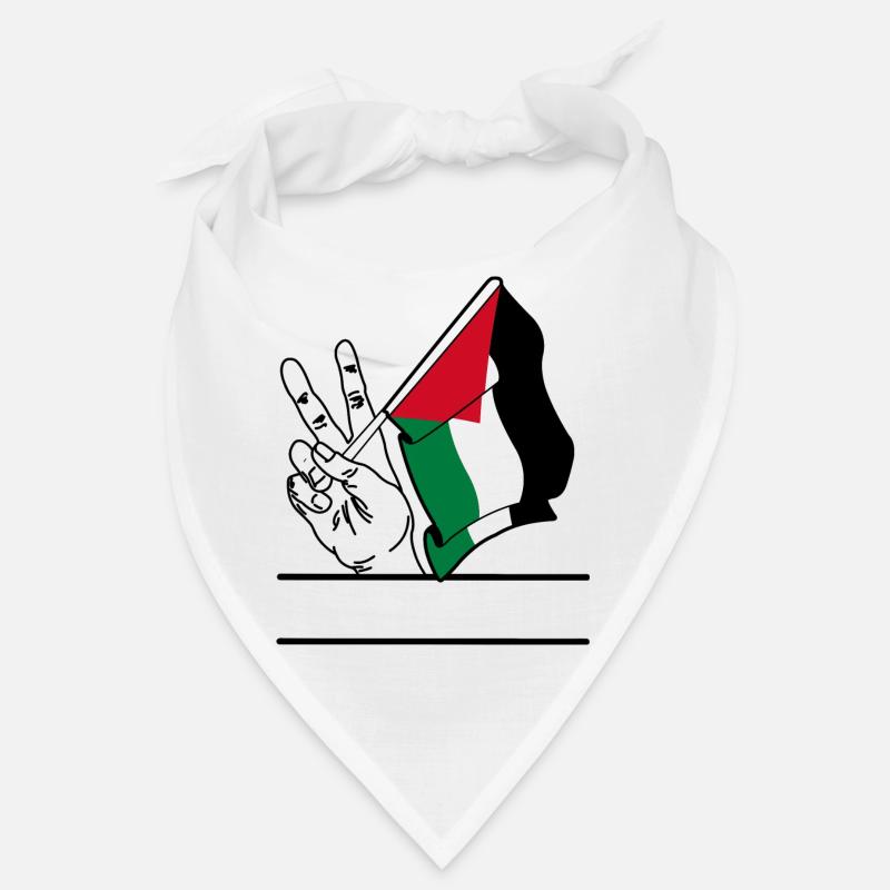Drapeau Palestine paix signe texte espace Bandana