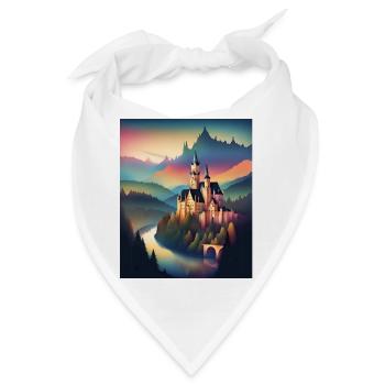 Ein Schloss in Rumänien - Bandana - Weiß - Vorne