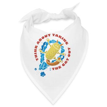 Katze raus - Bandana - Weiß - Vorne