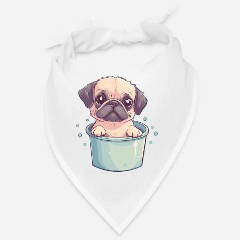 Pug Bath Bandana