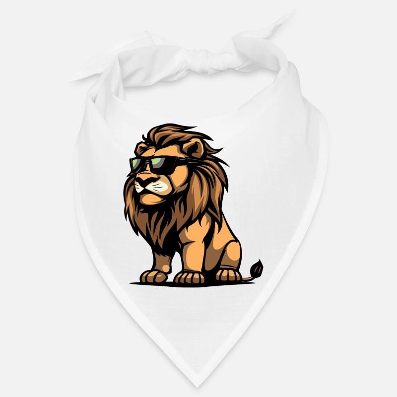 Lion Comic Cool - Bandana - white