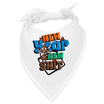 Neues Jahr neue Scheiße - Bandana - Weiß - Vorne