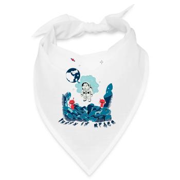 Weltraum-Kaninchen - Bandana - Weiß - Vorne