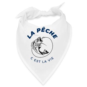 Angeln ist Leben, Humor, Fischer Geschenk - Bandana - Weiß - Vorne