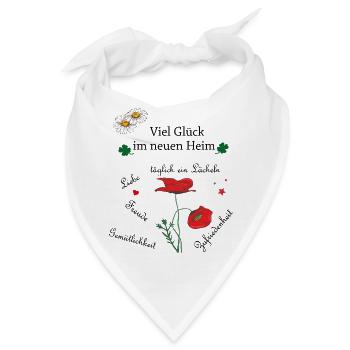Viel Glück im neuen Heim - Bandana - Weiß - Vorne