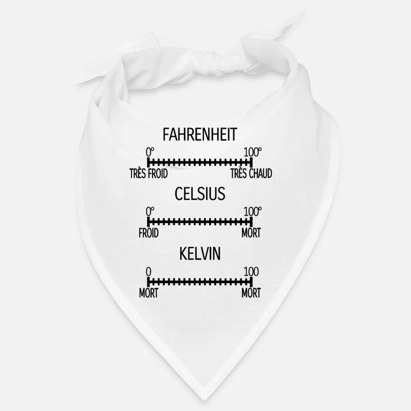 Fahrenheit Celsius Kelvin [noir] Bandana