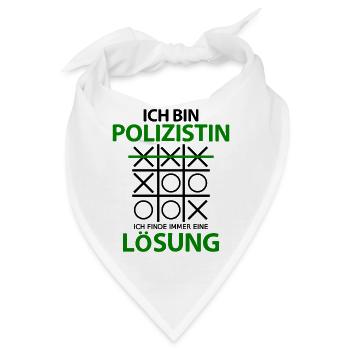 Polizistin Polizei Lustige Sprüche Humor witzig - Bandana - Weiß - Vorne