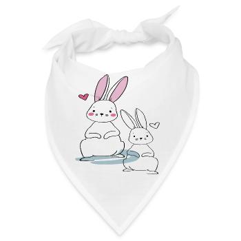 Osterhasen - Bandana - Weiß - Vorne