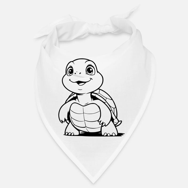 tortue mignonne comme illustration vectorielle Bandana