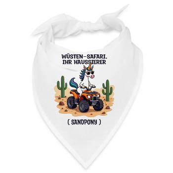 Wüsten-Einhorn - Bandana - Weiß - Vorne