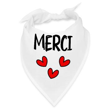VIELEN DANK. DANKE. VIELEN DANK. JAHRESTAG. GEBURT. - Bandana - Weiß - Vorne