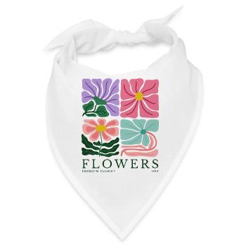Flowers - Premium Florist - Flora - floral - Bandana - Weiß - Vorne
