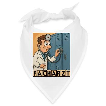 Facharzt by Rico Beck - Bandana - Weiß - Vorne