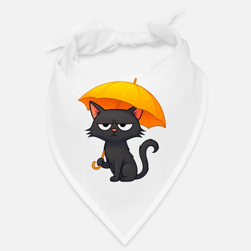 Humorvolle Grumpy Regentage Desaster mit Katze Bandana