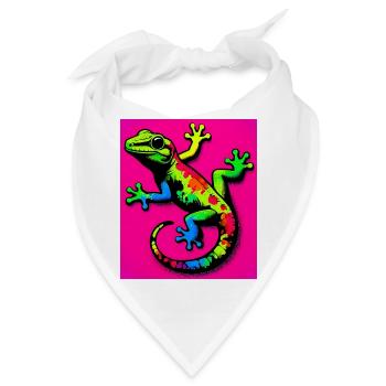 Gecko - Bandana - Weiß - Vorne