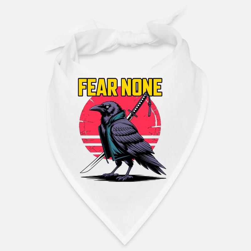 Samurai Raven Fear None Design Bandana