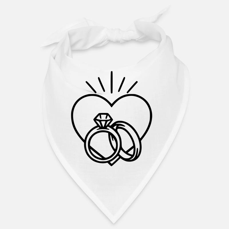 Wedding - Ring and heart Bandana