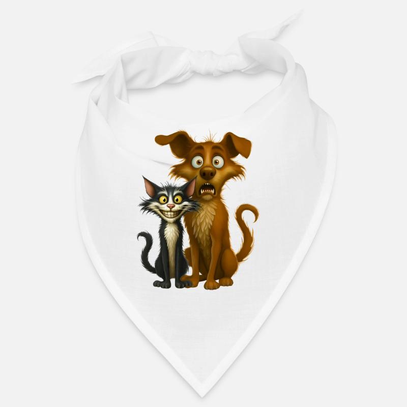 Illustration expressive de dessins animés pour animaux de compagnie Bandana