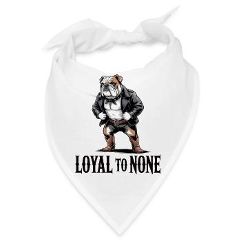 Loyale Bulldogge Rebellenleder - Bandana - Weiß - Vorne