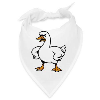 Wütende Gans - Bandana - Weiß - Vorne