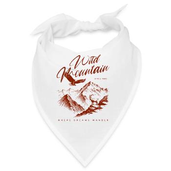 Wilde Berge & Adler – Vintage Outdoor - Bandana - Weiß - Vorne