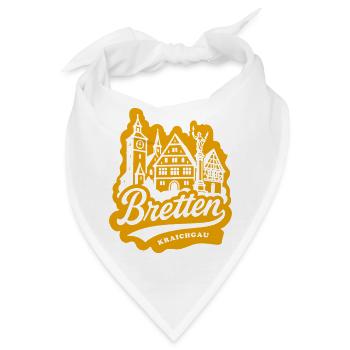 Bretten Skyline Vintage Lettering - Bandana - Weiß - Vorne