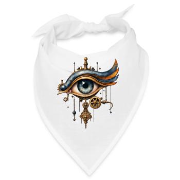 Mechanisches Steampunk-Auge - Bandana - Weiß - Vorne