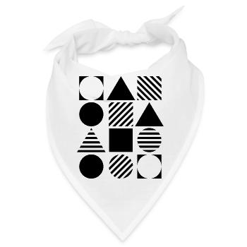 Bauhaus Geometrische Kunst Design - Bandana - Weiß - Vorne