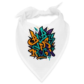 Street Graffiti Farbexplosion - Bandana - Weiß - Vorne