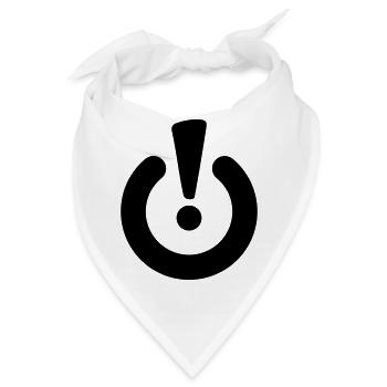 Standby Symbol – TV Strom Aus An Energiesparen - Bandana - Weiß - Vorne