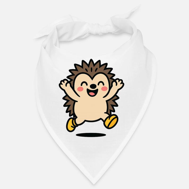 Fröhlicher Igel im Spiel Bandana