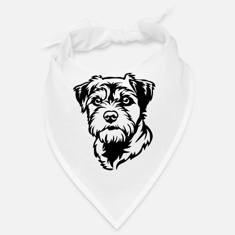 Tête de terrier de la frontière Bandana