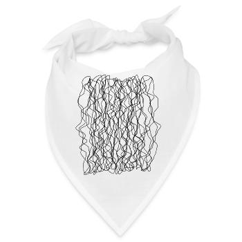Design der wirbelnden Linien - Bandana - Weiß - Vorne