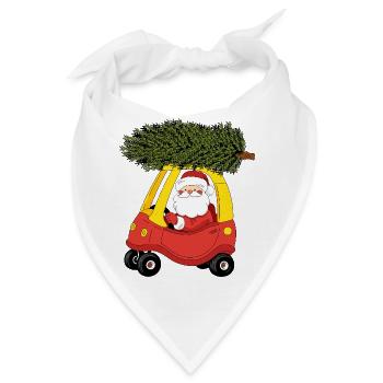 Der Weihnachtsmann trägt einen Weihnachtsbaum - Bandana - Weiß - Vorne