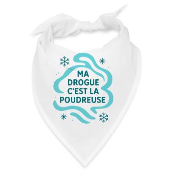 Mein Medikament ist Powder / Ski / Snowboard - Bandana - Weiß - Vorne