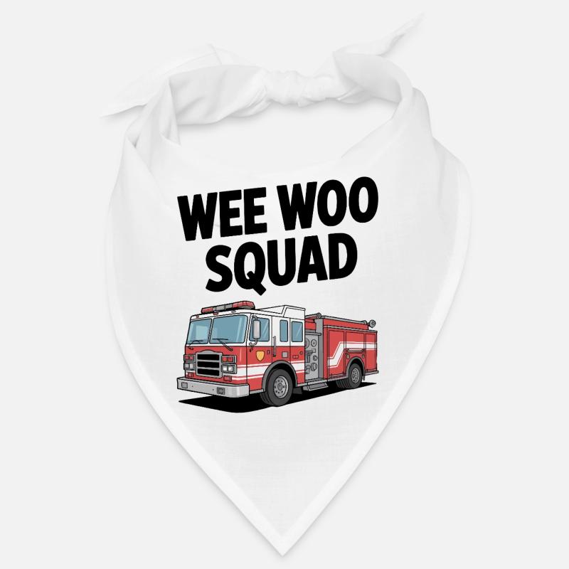 Wee Woo Squad Fire Brigade Car Rescuer Saying Bandana