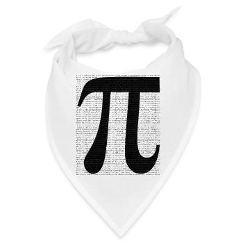 Pi-Symbol mit Zahlenwert Mathematik - Bandana - Weiß - Vorne