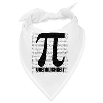 Pi Zeichen aus Zahlenmuster - Bandana - Weiß - Vorne