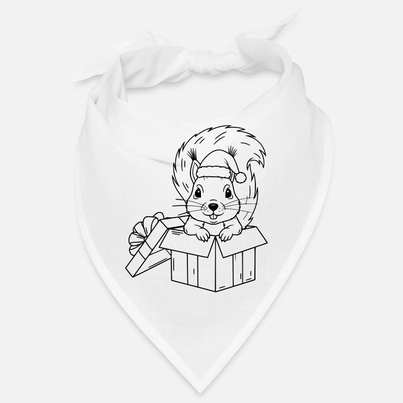 Süßes Weihnachts-Eichhörnchen in Geschenkbox Bandana