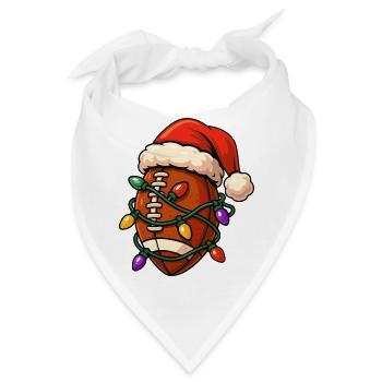 Weihnachten Fußball Lustiger Fußballspieler Weihna - Bandana - Weiß - Vorne