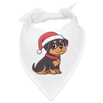 Welpen-Weihnachtszeichentrick - Bandana - Weiß - Vorne