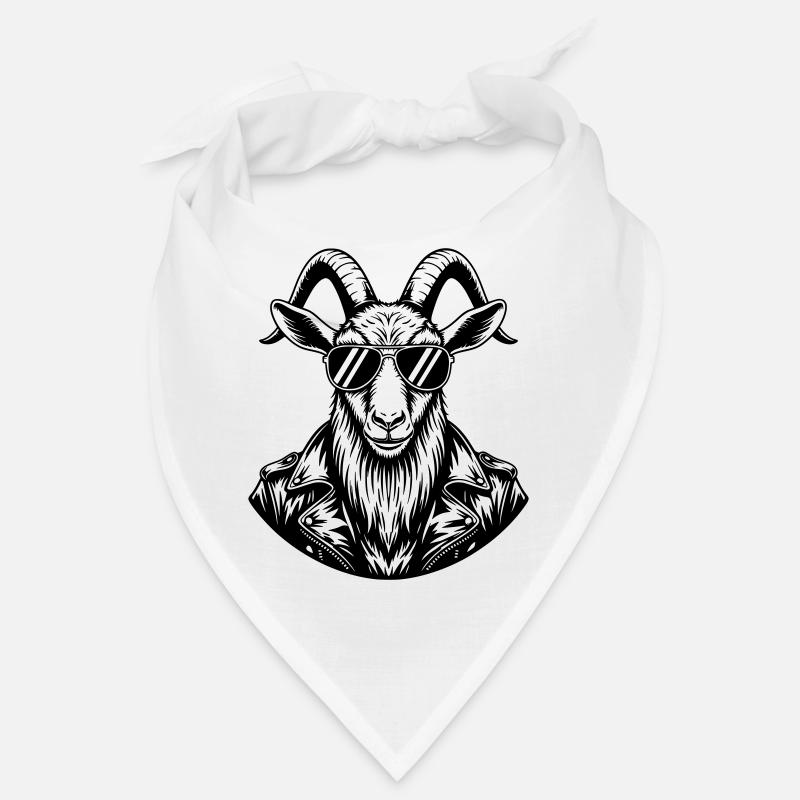 Cool billy goat with sunglasses – Line Art Bandana