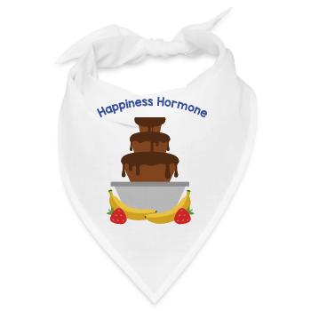 Happiness Hormone Schokoladenbrunnen - Bandana - Weiß - Vorne