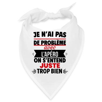 Nur mit Aperitif-Humor - Bandana - Weiß - Vorne