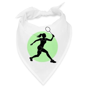 Badminton Spielerin Vorhand - Bandana - Weiß - Vorne